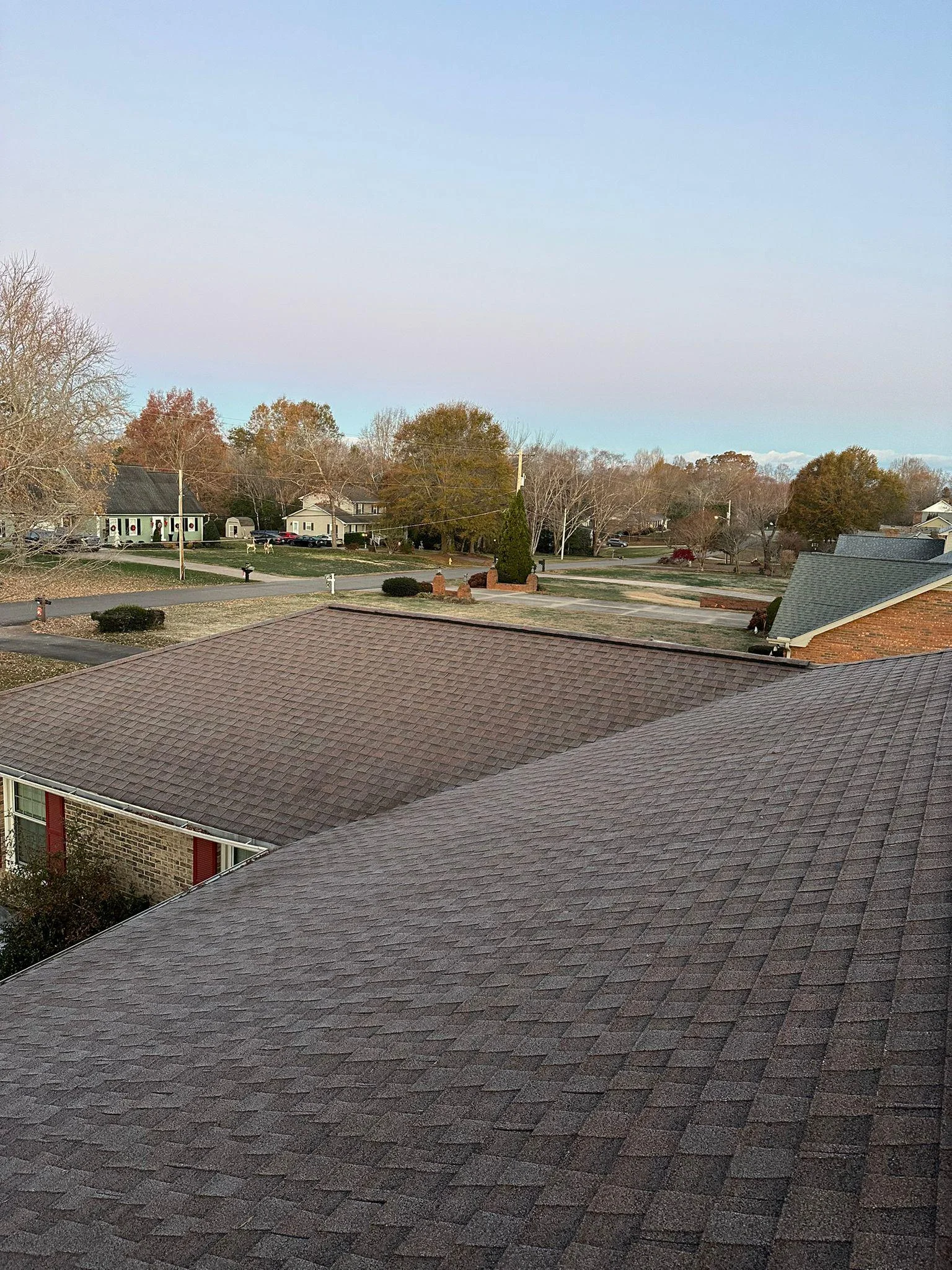Completed roof line and cleanup